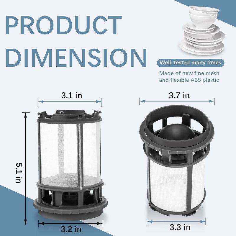 PETOX W10872845 Dishwasher Pump Filter Cup Replacement for Whirlpool Kenmore Amana Kitcheniad Dishwasher - Replace Part 8579307 W10142911 W10056425 W10056426 (Update Version) - Image 2